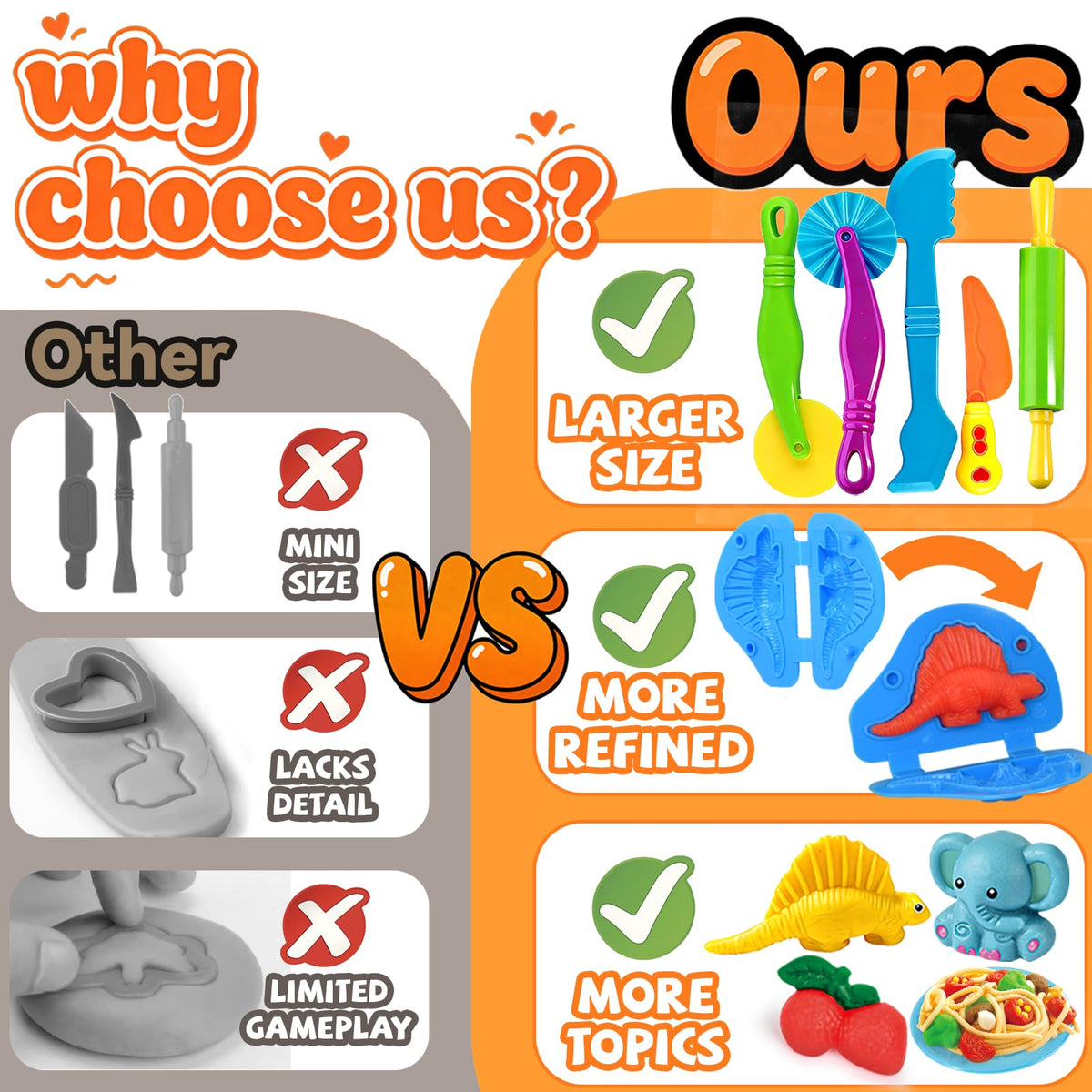 QSKJJI 3D molds spark storytelling with dinosaurs, animals, and fruits.