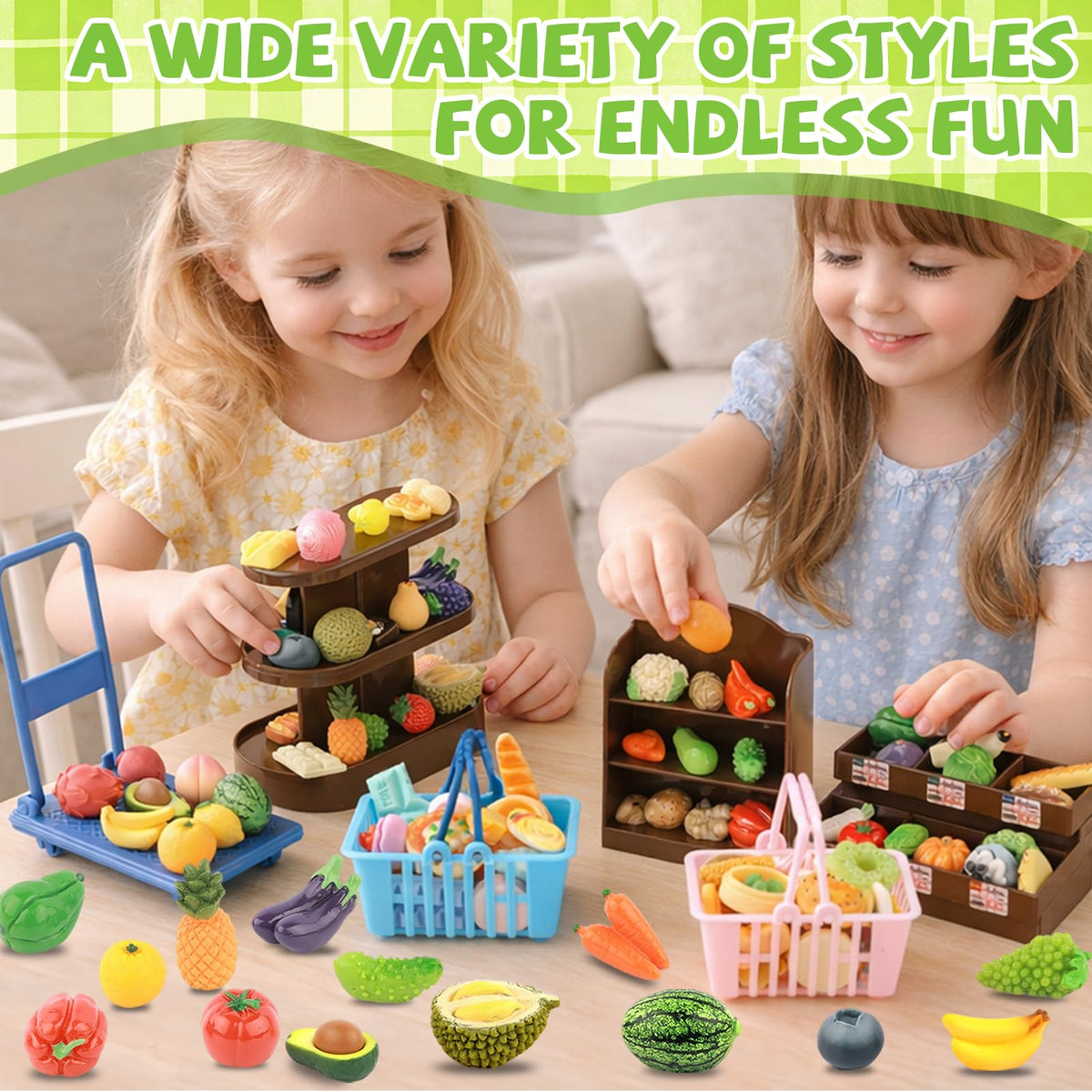 QSKJJI assorted mini vegetables for educational pretend play.