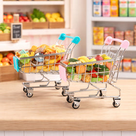 QSKJJI resin mini foods in vibrant colors for pretend meals.