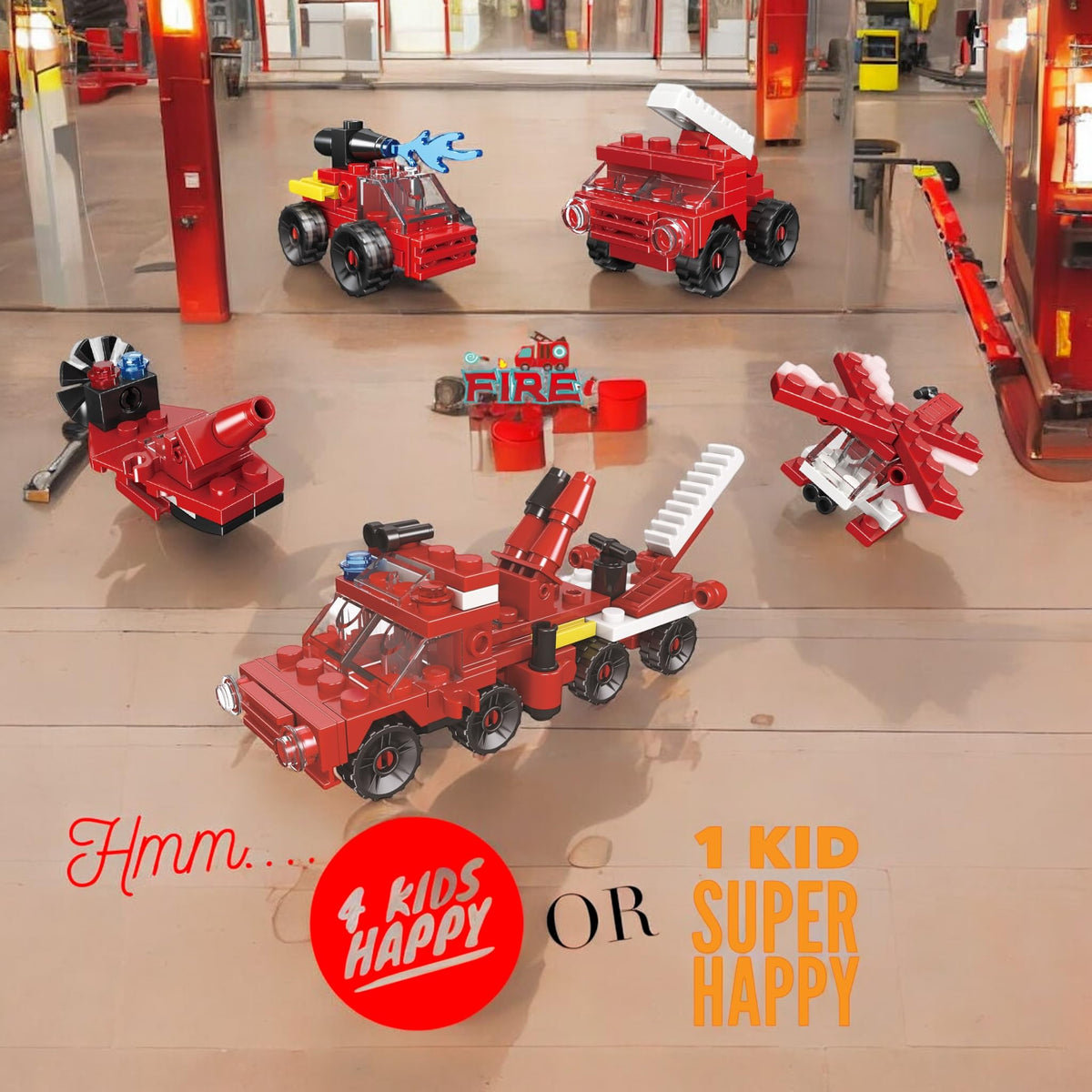 QStar Mini 16-car set Construction category vehicles for creative build and pretend play