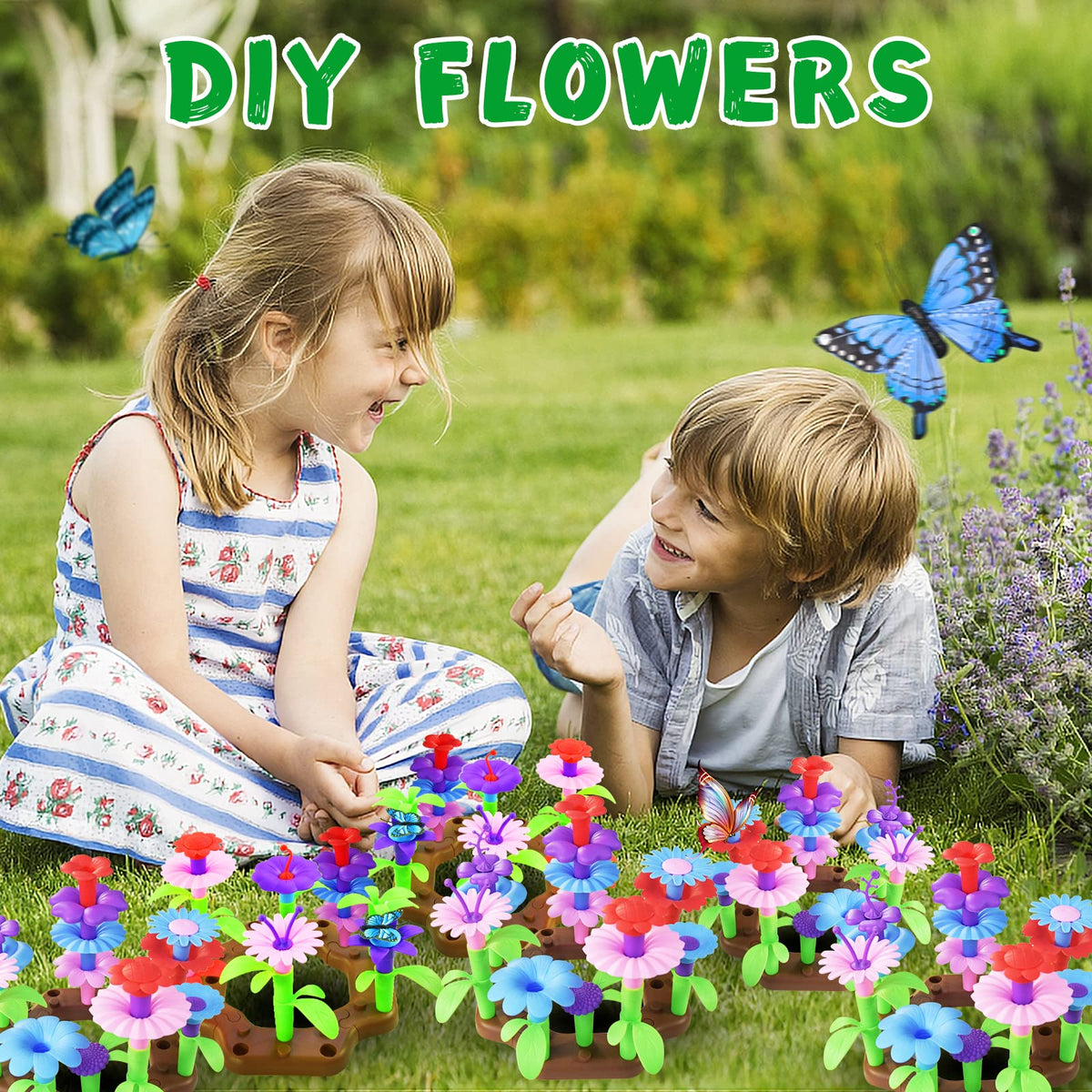 Qtioucp gardening gloves and apron protect little hands during garden tasks.