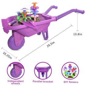 Qtioucp flower garden building parts shown, encouraging creativity and color recognition.