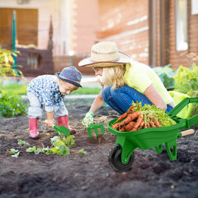 Qtioucp kid-friendly gardening gloves protect small hands outdoors.