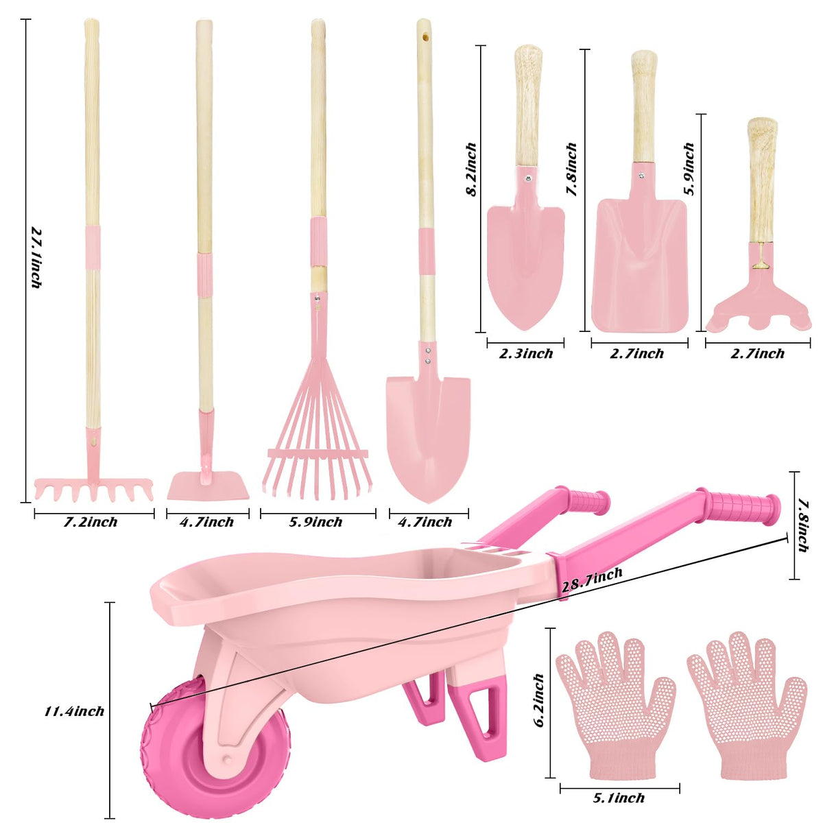 Qtioucp kids gardening hand tools support toddler-friendly activities in dirt, sand, or mulch