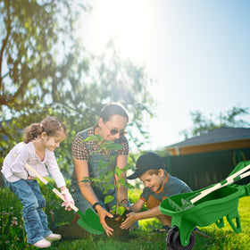 Qtioucp gardening handbook guides kids through plant growth and care.