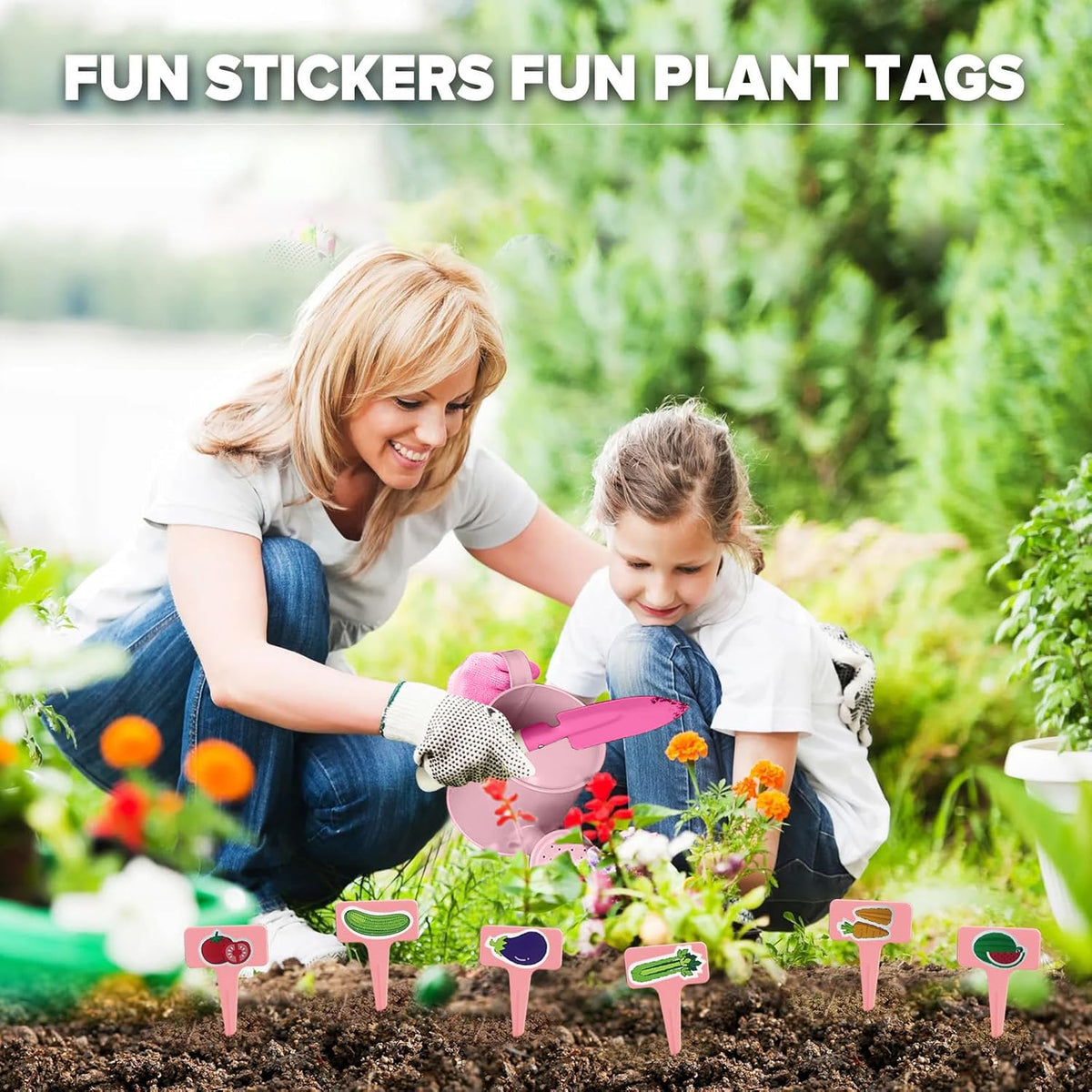 Qtioucp garden handbook and stickers Mermaid Rose Red spark plant learning for kids.