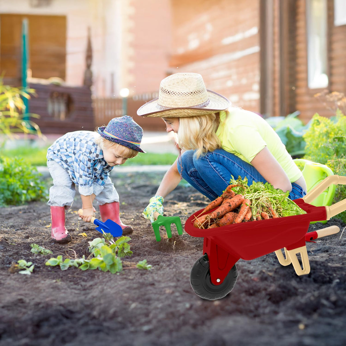 Qtioucp kids gardening set display for imaginative backyard play