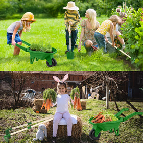Qtioucp wooden shovel helps kids dig and plant with ease.