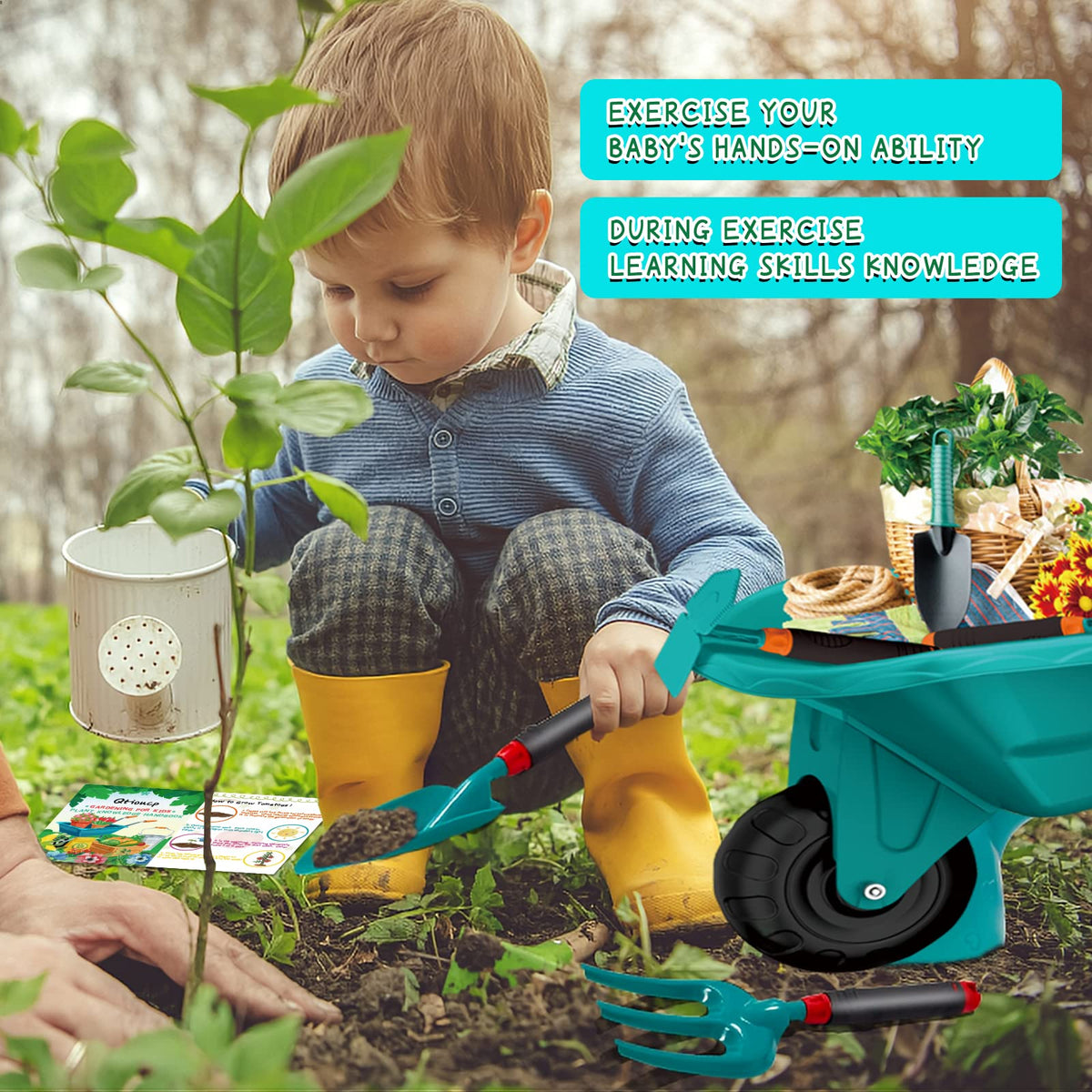Qtioucp kids playset supports outdoor learning and imaginative garden role play.