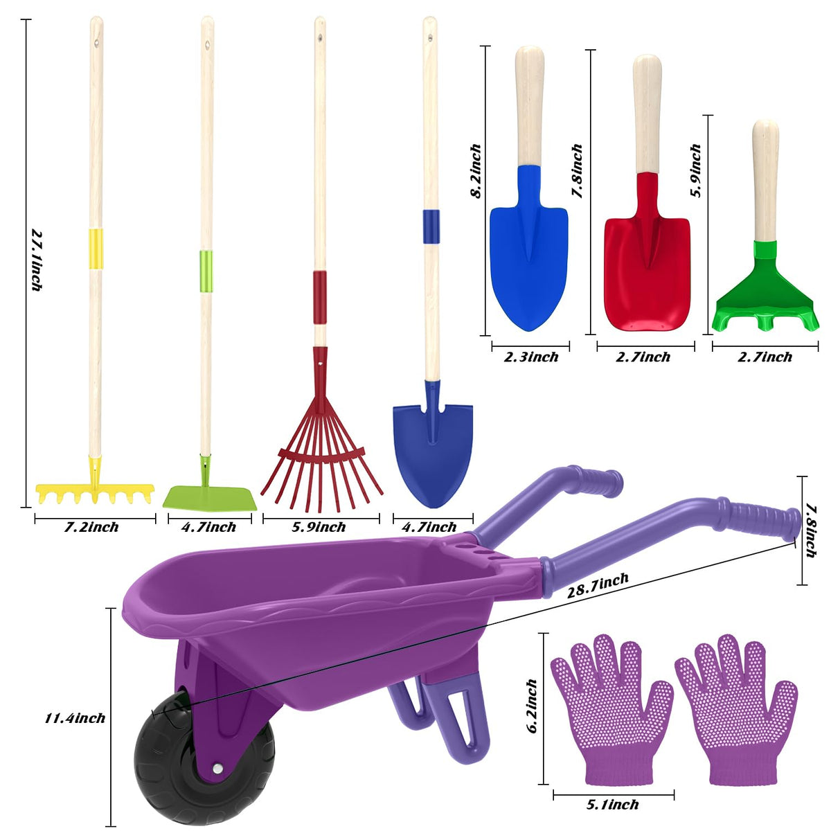 Qtioucp long-handle hoe ready for spring planting tasks