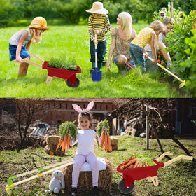 Qtioucp wooden long handle tools set for sturdy real world gardening