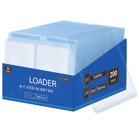 QTYORD card loaders 3x4 blue protect standard trading cards during storage.