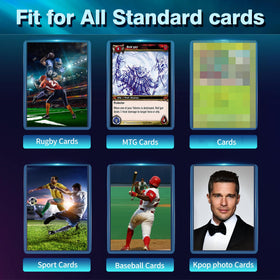QTYORD clear sleeves help quick card identification in a collection.