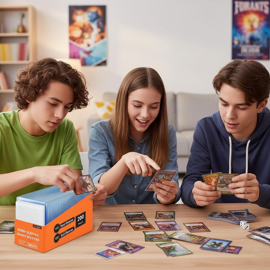 QtyORD packaged card protectors ideal for hobby storage and display.