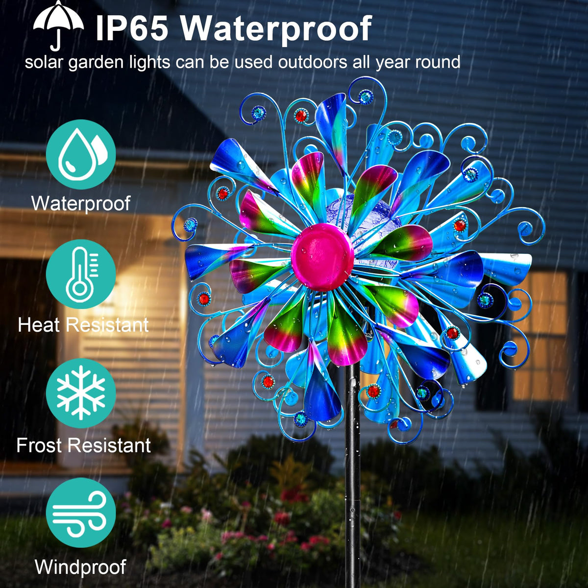 Qualdout LED light display cycles colors for magical nights