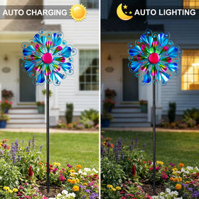 Qualdout Peacock tail color palette lights the evening garden