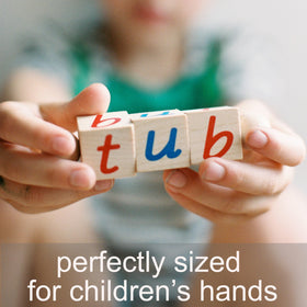 Quality Montessori phonetic reading blocks encourage tactile play and rhyme-based exploration in daily practice.