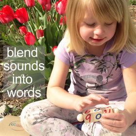 Quality Montessori phonetic reading blocks with vowels support rhyming and word family exploration.