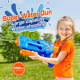 Quanquer 2-pack water guns for kids and adults, ideal for family battles.