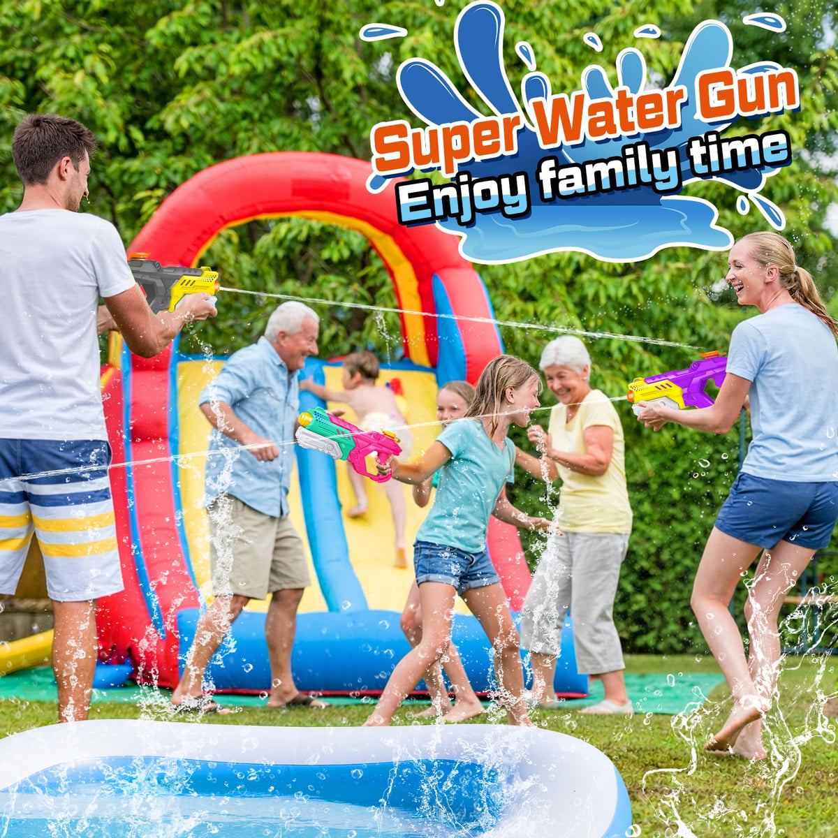 Quanquer bright summer colors water guns for vibrant outdoor fun.