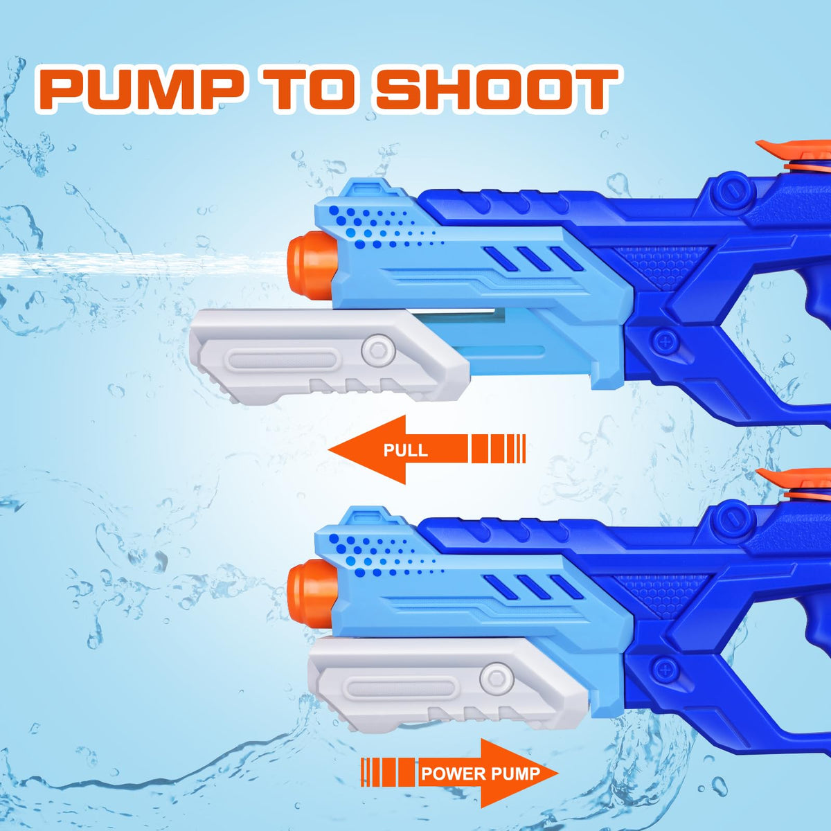 Quanquer easy-fill water pistol for quick refills during games.