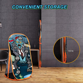 Quanquer foam ball storage net keeps balls organized during play.