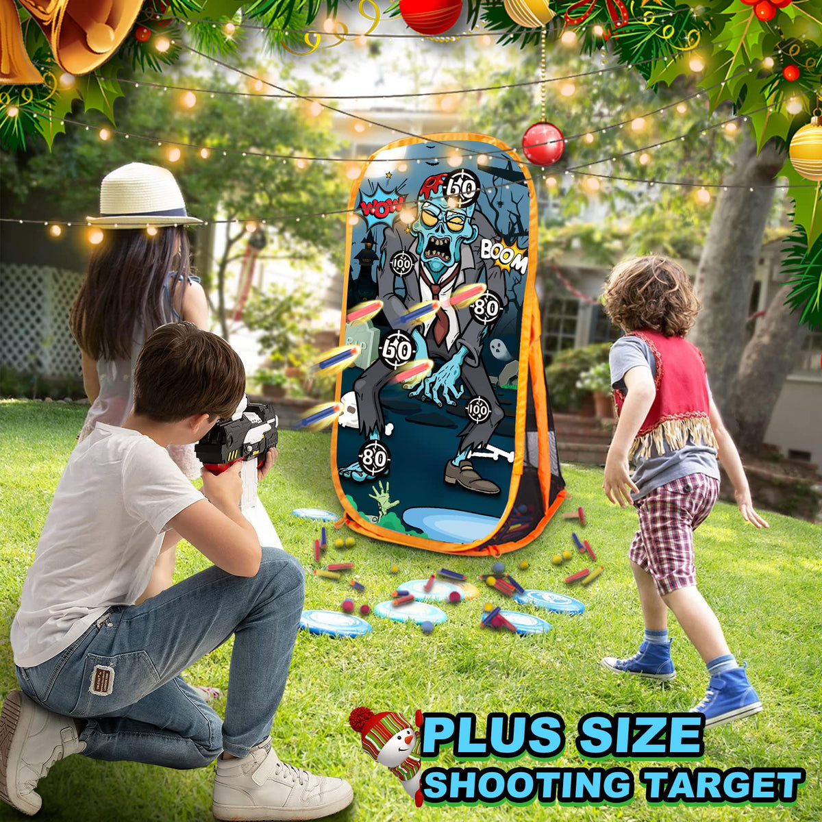 Quanquer indoor outdoor play set suited for Nerf gun practice.