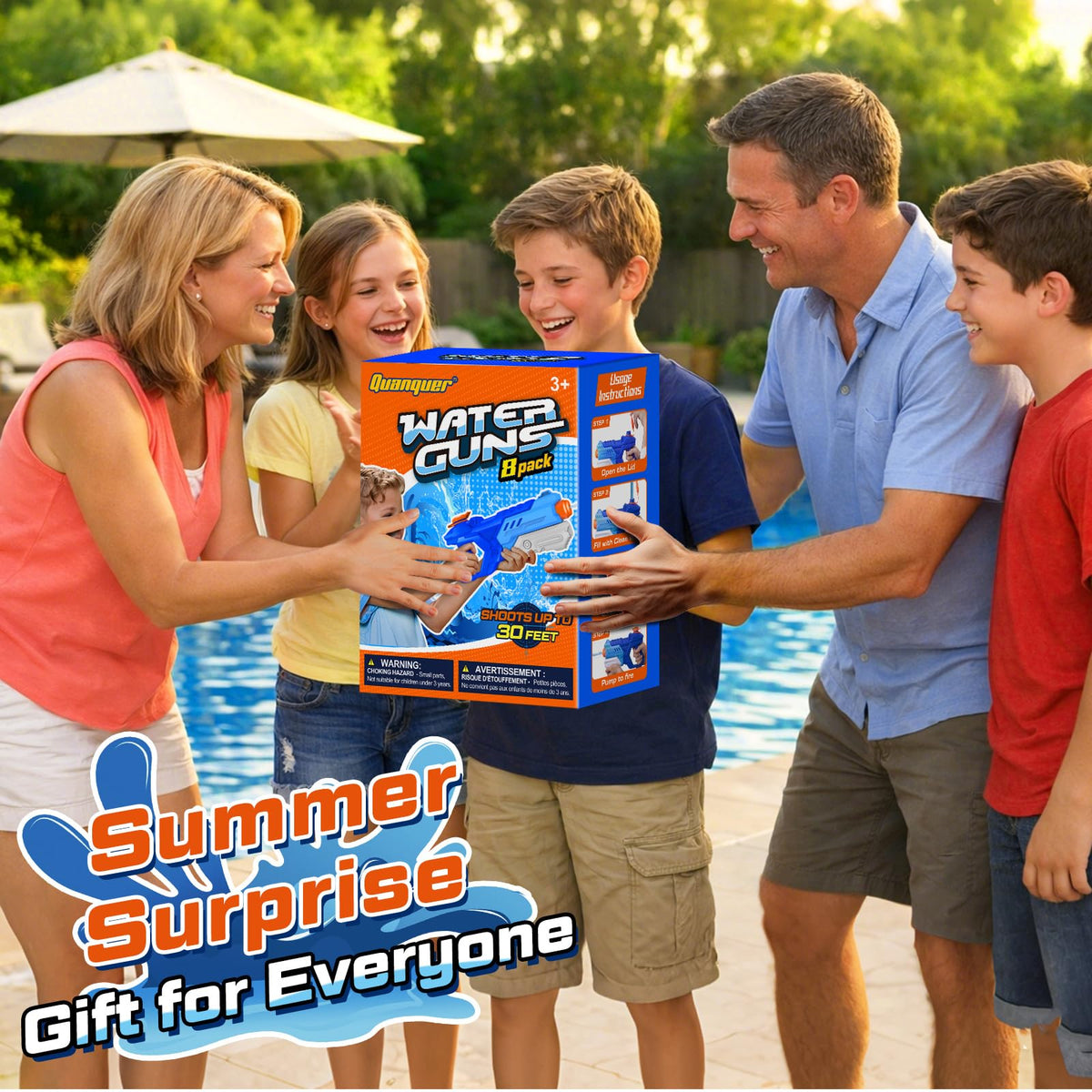 Quanquer leak-resistant water guns designed for reliable summer battles.