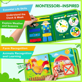 Quanquer Busy Board's sturdy fabric design ensures safe long-lasting toddler use.