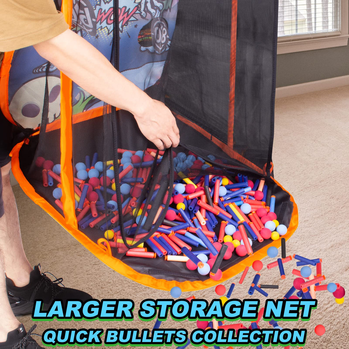 Quanquer portable folding target for easy setup and storage.