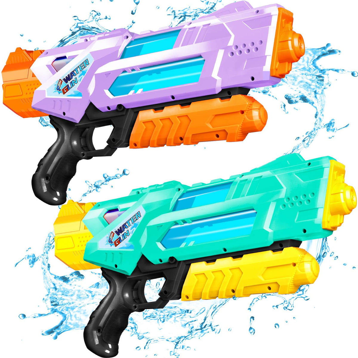 Quanquer super water guns adults 2-pack 1200cc ready for pool and beach play