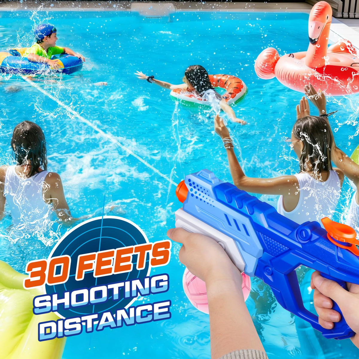 Quanquer water gun 600cc capacity delivers long-range squirts for backyard battles.