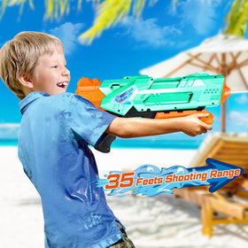 Quanquer blue-green water guns with vibrant design for outdoor fun