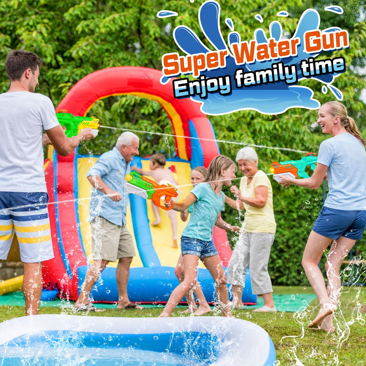 Quanquer water guns with leak-resistant design for worry-free play