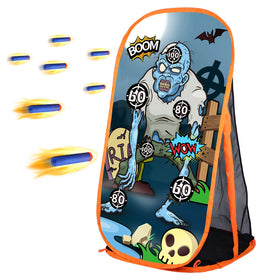 Quanquer zombie target with net for indoor and outdoor shooting practice.