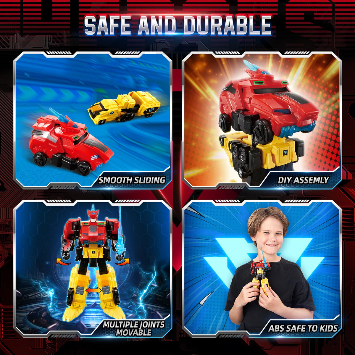Quantum Heroes Dinoster Raptor Tron battery-free design allows play anywhere.