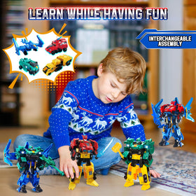 Quantum Heroes Dinoster Raptor Tron tank mode supports action-packed rescue play.