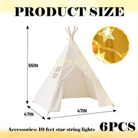 Quaocens teepee tent collapsible design fits small spaces, simple storage after playtime.