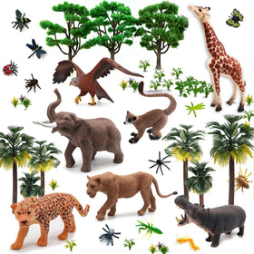 QuarenDen rainforest hippo figurine for imaginative play and mini-safari scenes.