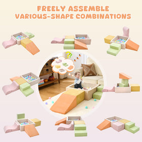 QUCHI climbing blocks with removable fabric cover for easy cleaning