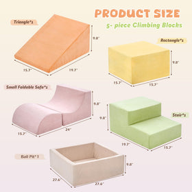 QUCHI soft foam blocks in vibrant colors support safe indoor climbing