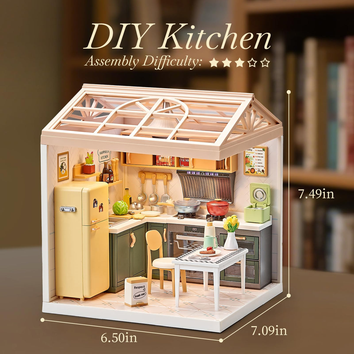 Qudify miniature kitchen dollhouse stove highlights realistic cooking details