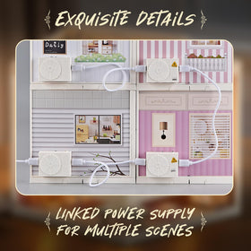 Qudify miniature kitchen dollhouse tools included for easy assembly