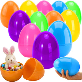 Qudoustar jumbo orange fillable egg, ideal for Easter egg hunts.
