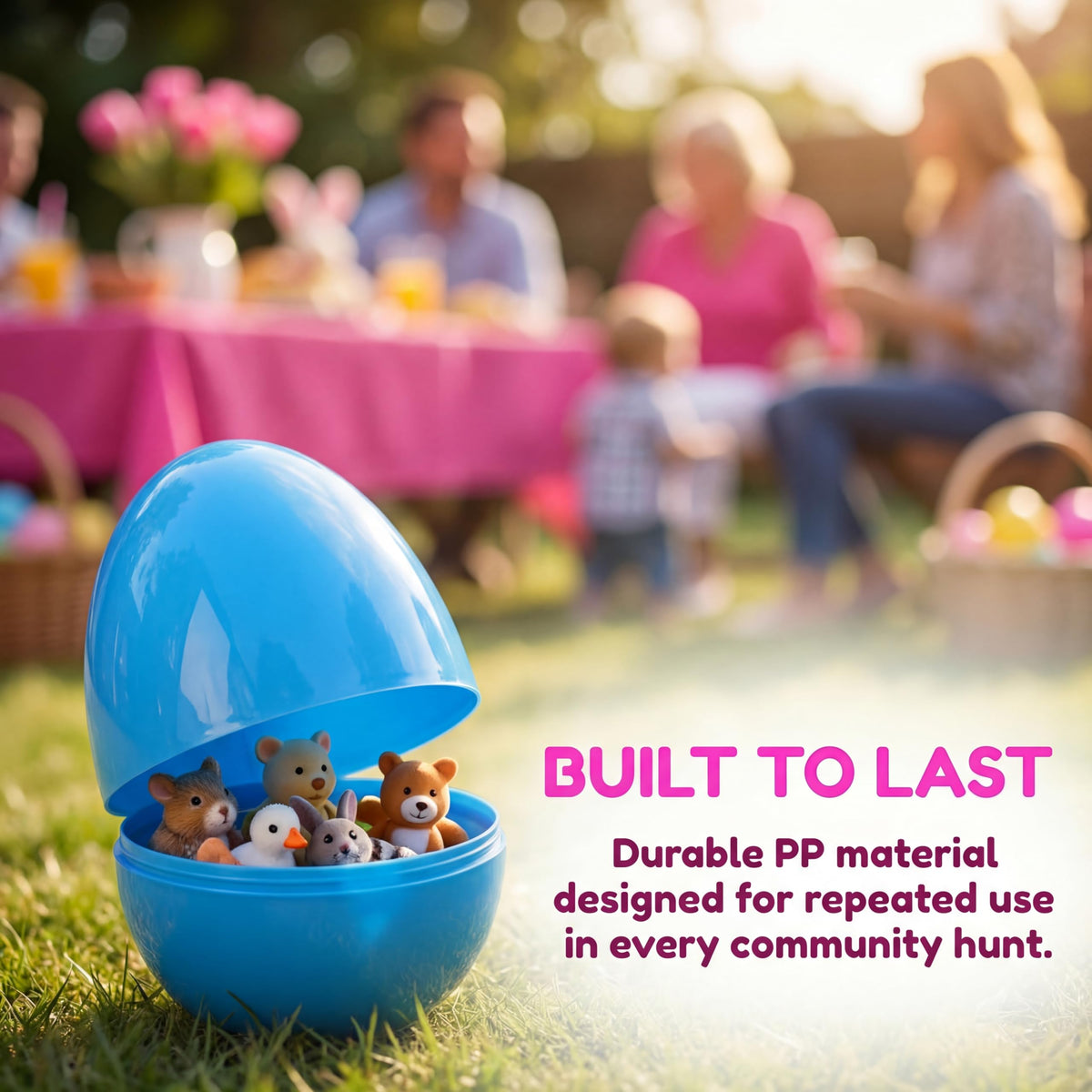 Qudoustar violet jumbo egg, bright color for engaging hunts.