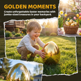 Qudoustar basket stuffer egg gold, perfect for Easter baskets and prizes.