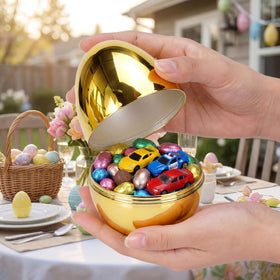 Qudoustar classroom prize egg gold, eye-catching decor for awards and rewards.