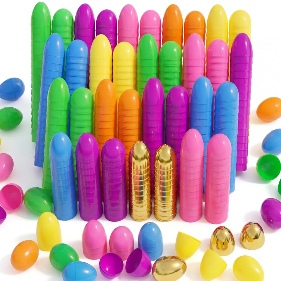 Qudoustar colorful Easter eggs in 2.4-inch size for vibrant hunts and decorations