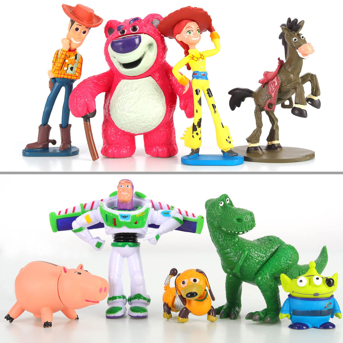 Close-up of Queediz figures highlighting non-toxic PVC and safety.