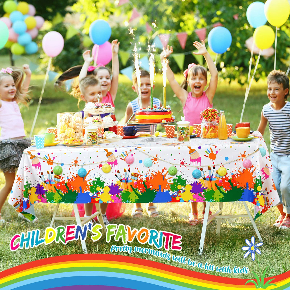 Queekay artist party set enables easy setup for a colorful gathering